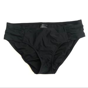 🌺 Ocean Blues Black Ruched Bikini Bottom